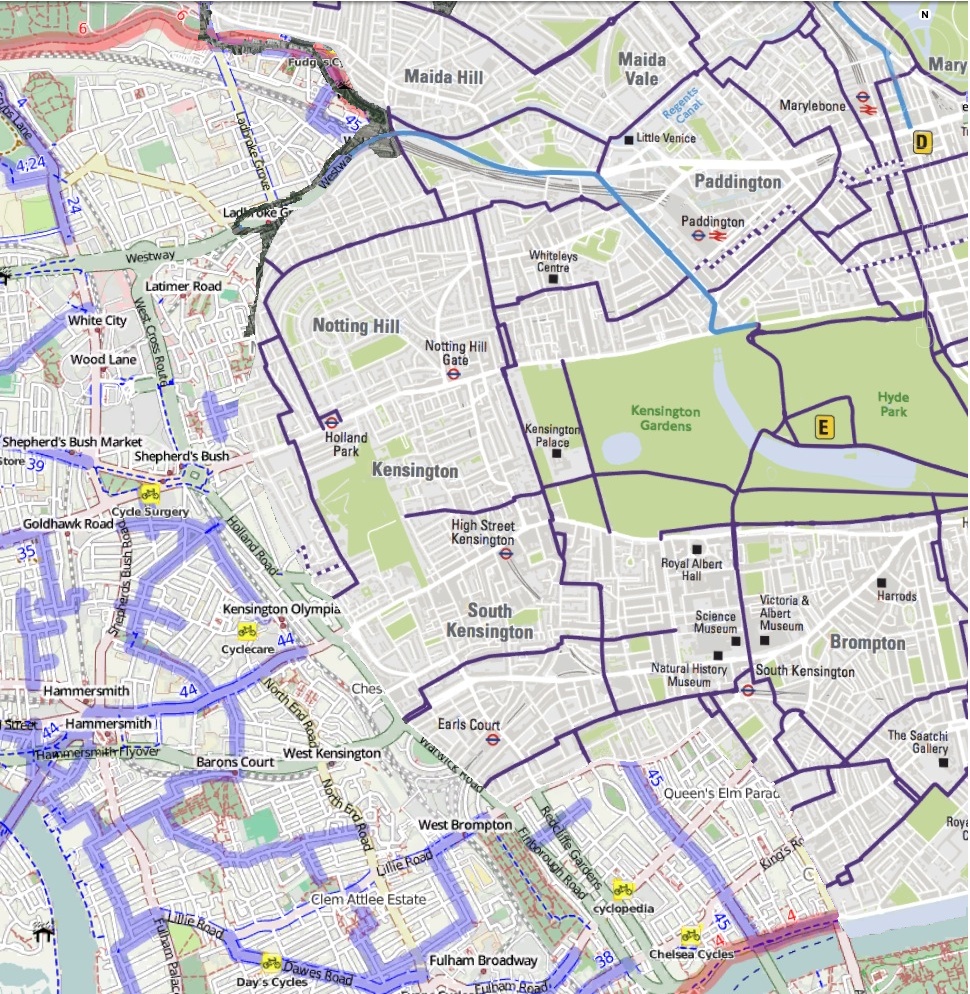 West London Combined Map